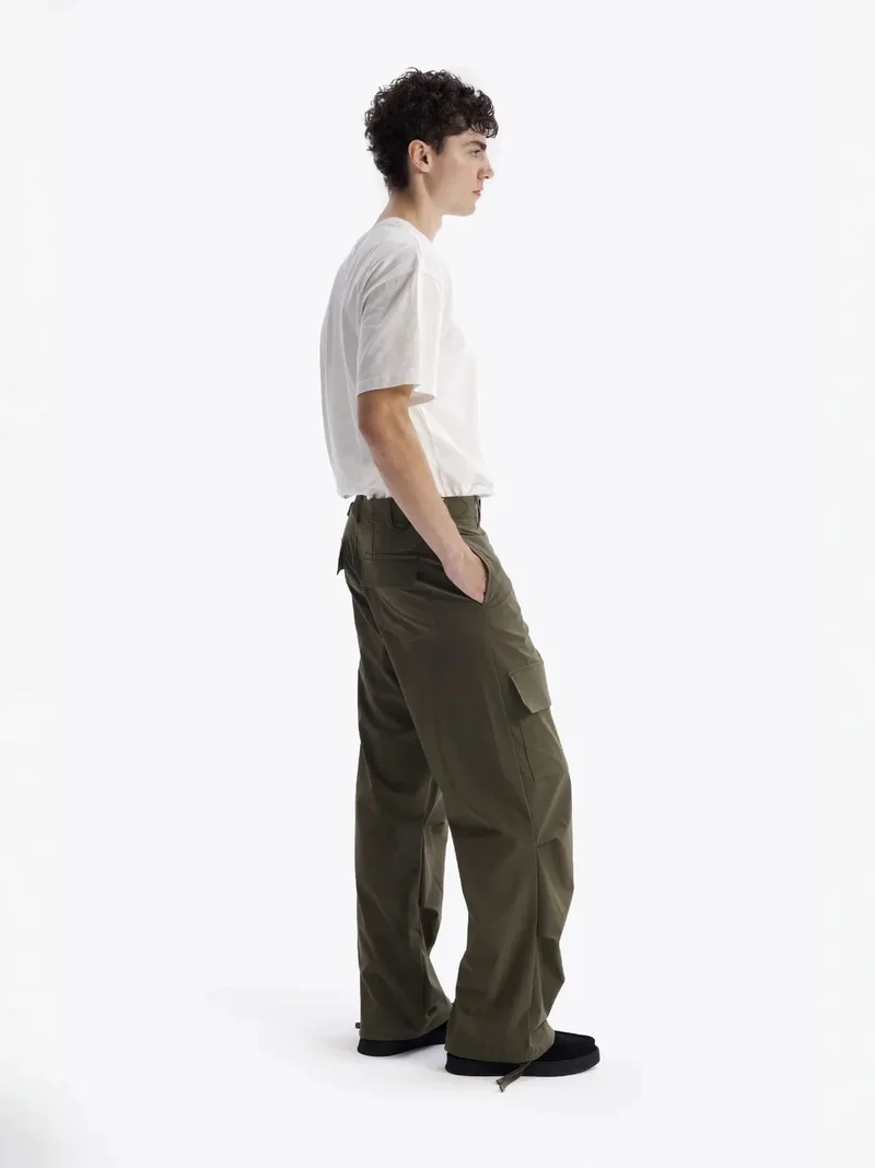 Giesto Khaki Green GIESTO Regular Fit Gabardine Pants with Pocket for Men | Best Price UAE